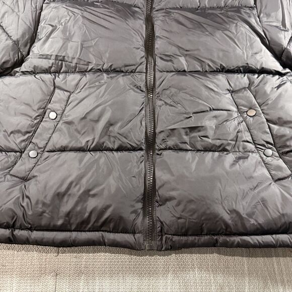 Hudson Women's Short Puffer Jacket Stand Up Collar Snap XL - Picture 4 of 10